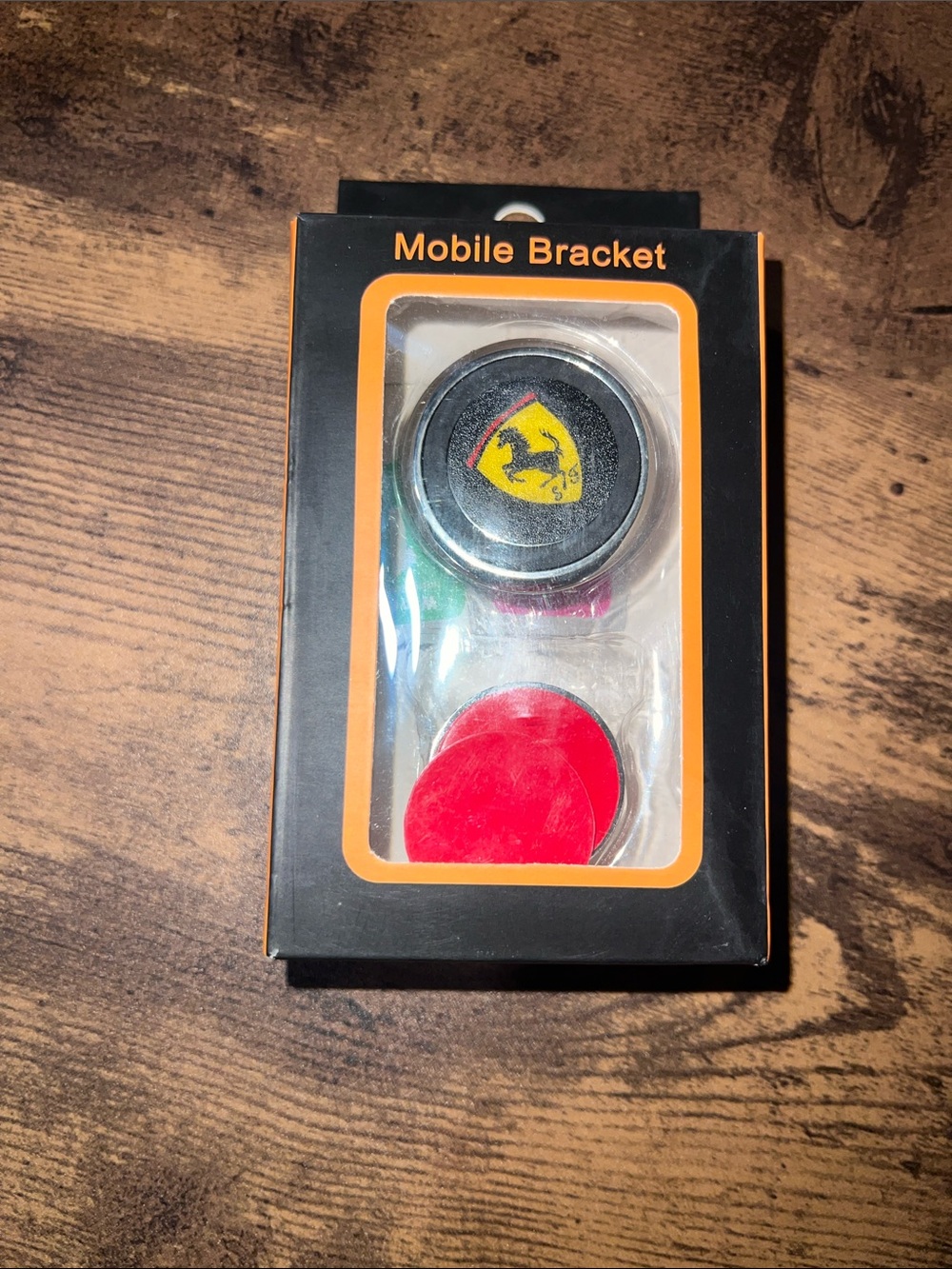 Mobile Bracket Car Phone Holder - Red/Black